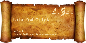 Laib Zsüliet névjegykártya